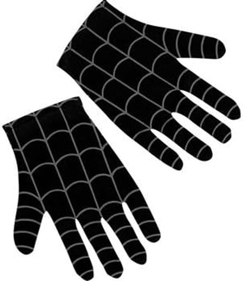 Black Spider-Man 3 Gloves Movie Fancy Dress Up Halloween Child Costume Accessory