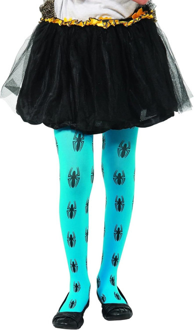 Blue Spider-Girl Tights Marvel Fancy Dress Up Halloween Child Costume Accessory