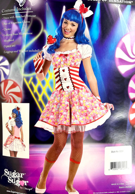 Lollipop Sensation Sugar Sugar Candy Girl Fancy Dress Up Halloween Teen Costume