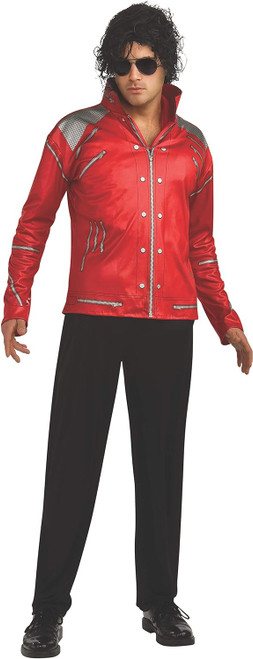 Beat It Jacket Michael Jackson Printed Top Fancy Dress Halloween Adult Costume