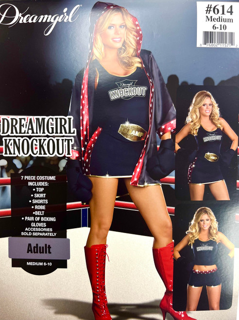 Dreamgirl Knockout TKO Boxer Sports Fancy Dress Up Halloween Adult Costume