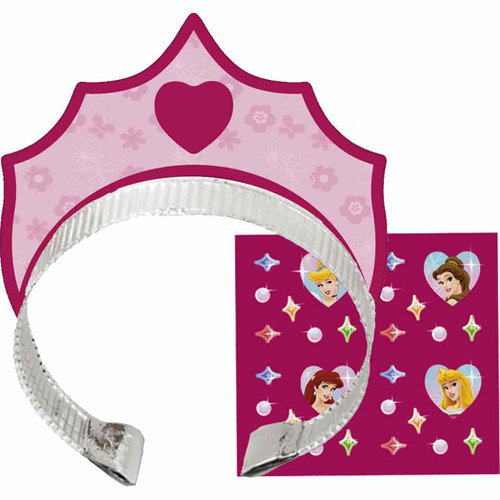 Disney Fanciful Princess Birthday Party Favor Tiaras w/Stickers