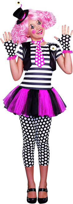 Clownin' Around Clown Girl Circus Carnival Fancy Dress Halloween Child Costume