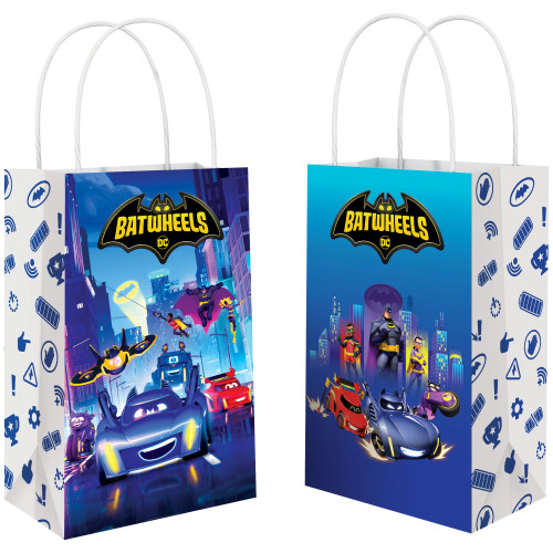 Batwheels DC Comics Batman Superhero Birthday Party Favor Kraft Bags
