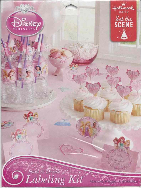 Disney Very Important Princess Birthday Party Decoration Food & Drink Labelling Kit