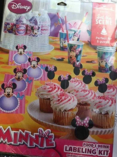 Minnie Mouse Dream Birthday Party Decoration Food & Drink Labelling Kit