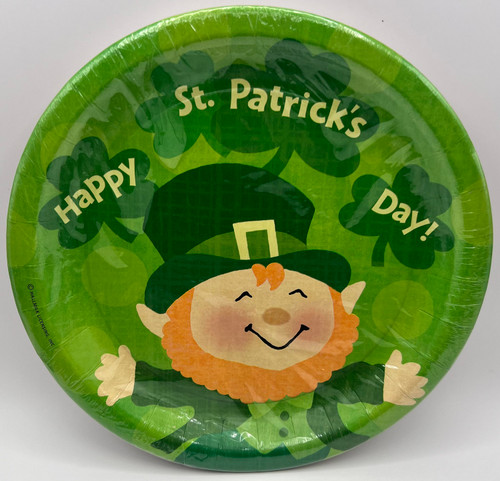 St. Pats Leprechauns Patrick's Day Irish Holiday Party 9" Paper Dinner Plates