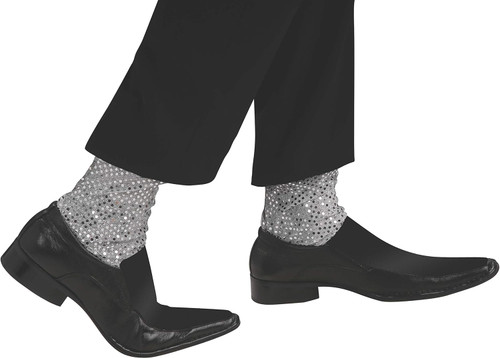 Michael Jackson Sparkle Socks Pop Star Silver Halloween Child Costume Accessory