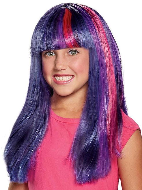 Twilight Sparkle Wig My Little Pony Movie Halloween Child Costume Accessory