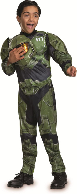 Master Chief Adaptive Halo Military Soldier Fancy Dress Halloween Child Costume