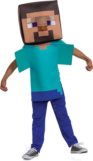 Steve Adaptive Minecraft Mojang Video Game Fancy Dress Halloween Child Costume