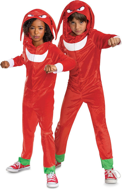 Knuckles Classic Sonic Hedgehog 3 Movie Fancy Dress Up Halloween Child Costume