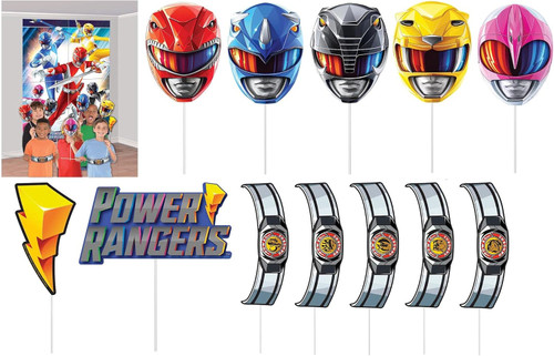 Power Rangers Classic Birthday Party Decoration Scene Setters w/Photo Props