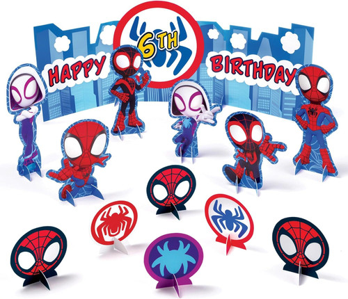 Spidey His Amazing Friends Spider-Man Marvel Birthday Party Table Decorating Kit