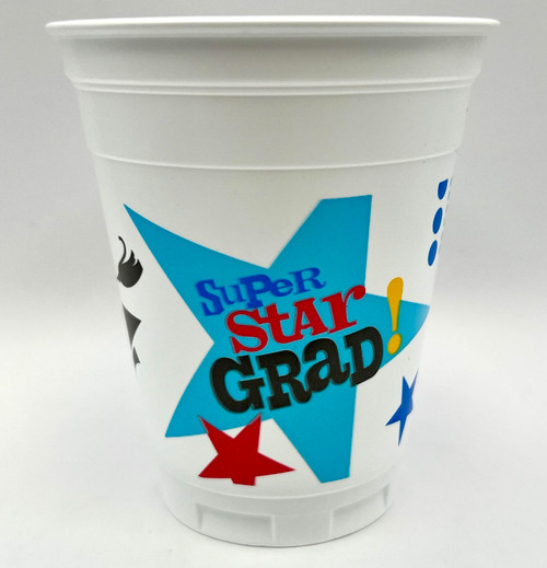 Superstar Grad School College Graduate Graduation Party 14 oz. Plastic Cups