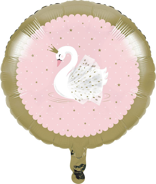 Stylish Swan Bird Animal Cute Kids Birthday Party Decoration 18" Mylar Balloon