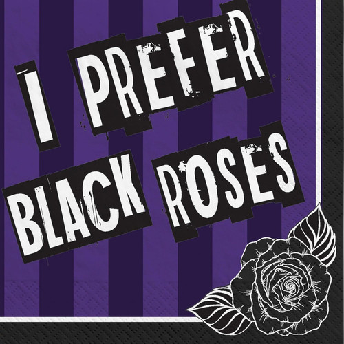 Wednesday Addams Family Halloween Birthday Party Paper Beverage Napkins