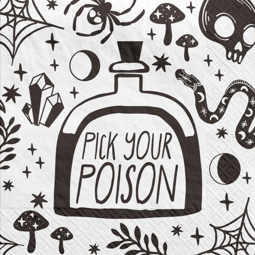 Spellbound Haunted House Carnival Halloween Party Paper Beverage Napkins