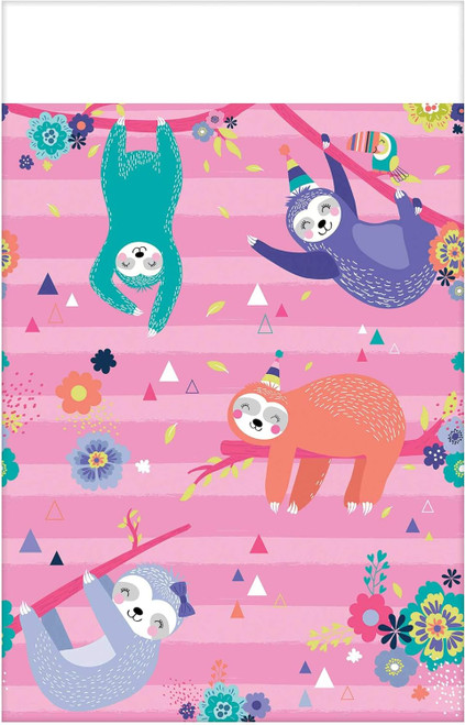 Sloth Animal Jungle Cute Kids Birthday Party Decoration Paper Tablecover