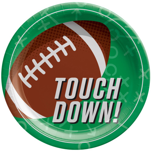 Ready Set Football Game Day Sports Banquet Party 10" Paper Dinner Plates