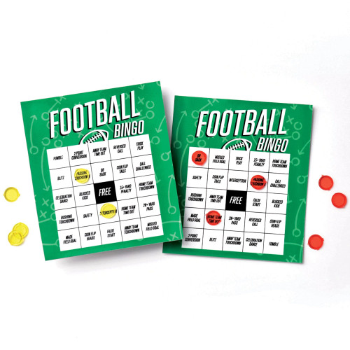 Ready Set Football Game Day Sports Banquet Party Activity Bingo Game