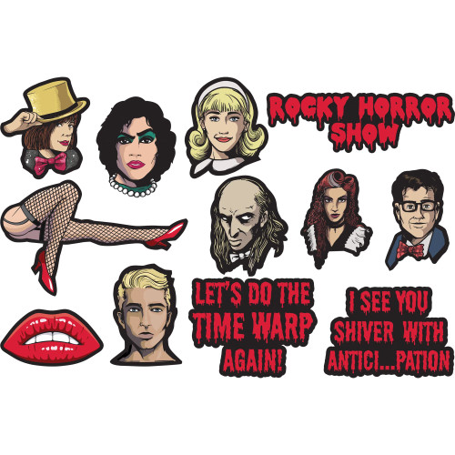 Rocky Horror Picture Show Movie Halloween Party Decoration 12 ct. Paper Cutouts