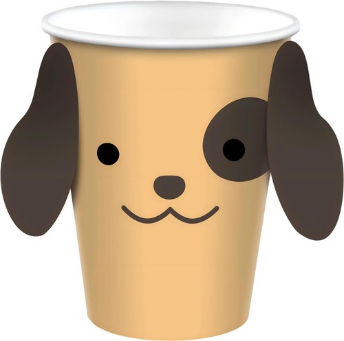Pawsome Party Puppy Dog Animal Pet Kids Birthday Party 9 oz. Paper Cups w/Ears