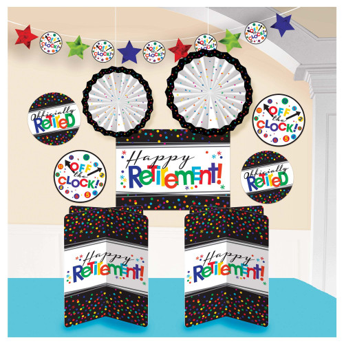 Officially Retired Work Office Retirement Party Room Decorating Kit
