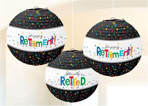 Officially Retired Work Office Retirement Party Decoration Paper Lanterns