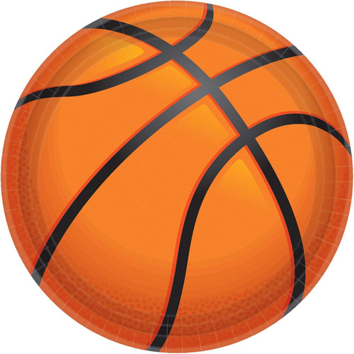 Nothin' But Net Basketball Sports Banquet Theme Party 10.5" Paper Banquet Plates