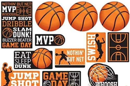 Nothin' But Net Basketball Sports Banquet Theme Party Wall Decoration Cutouts