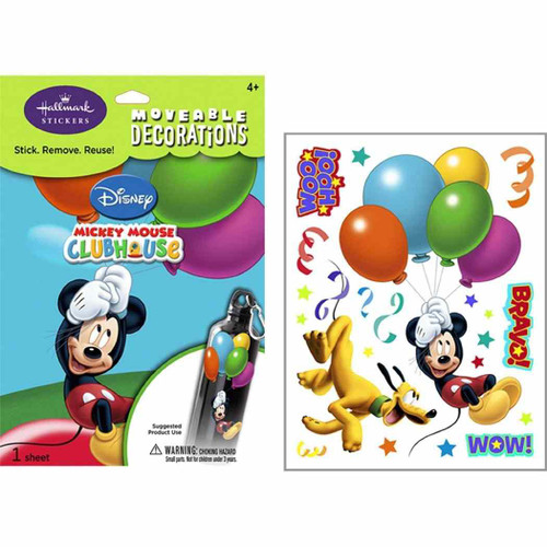 Mickey & Pluto Disney Birthday Party Moveable Sticker Decorations