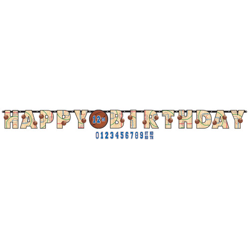 NBA Wilson Pro Basketball Sports Theme Party Decoration Jumbo Letter Banner