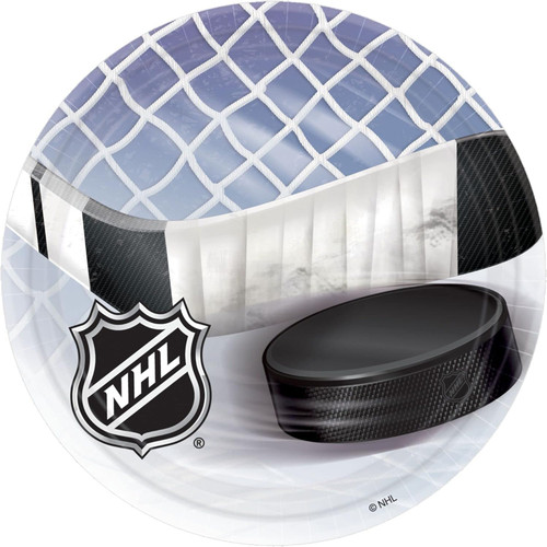 NHL Ice Time National Hockey League Pro Sports Birthday Party 9" Dinner Plates