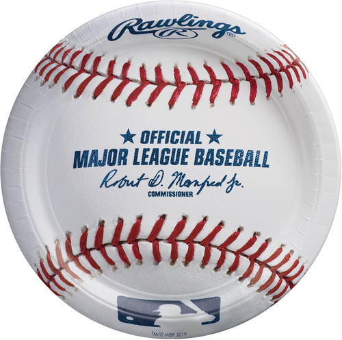 Rawlings MLB Pro Baseball Sports Banquet Theme Party 9" Paper Dinner Plates