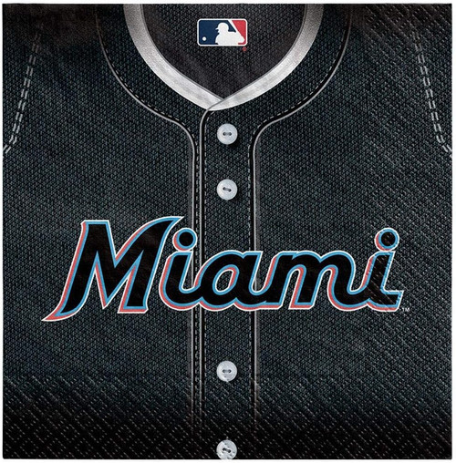 Miami Marlins MLB Pro Baseball Sports Banquet Party Bulk Paper Luncheon Napkins