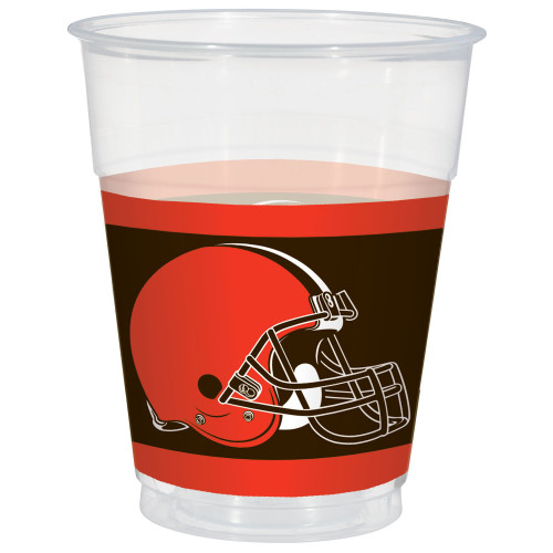 Cleveland Browns NFL Pro Football Sports Banquet Party Clear 16 oz. Plastic Cups