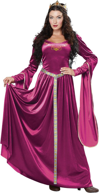 Lady Guinevere Medieval Renaissance Maiden Fancy Dress Halloween Adult Costume Lady Guinevere Medieval Renaissance Maiden Fancy Dress Halloween Adult Costume