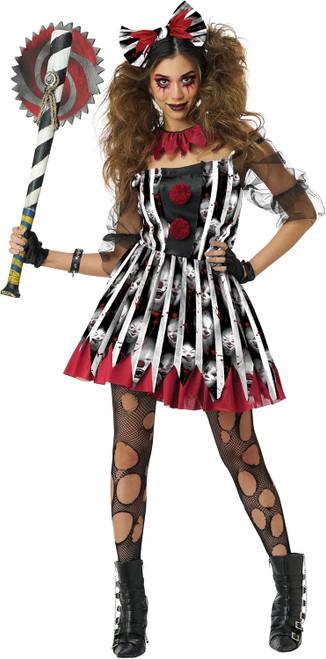 Savage Clown Circus Carnival Scary Killer Fancy Dress Up Halloween Adult Costume Savage Clown Circus Carnival Scary Killer Fancy Dress Up Halloween Adult Costume