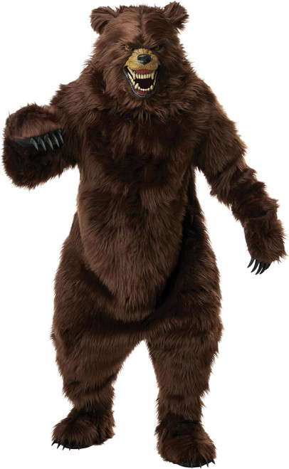 Grizzly Bear Deluxe Mascot Animal Wild Scary Fancy Dress Halloween Adult Costume Grizzly Bear Deluxe Mascot Animal Wild Scary Fancy Dress Halloween Adult Costume
