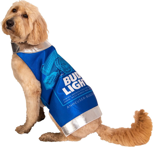 Bud Light Beer Can Funny Cute Fancy Dress Up Halloween Pet Dog Cat Costume Bud Light Beer Can Funny Cute Fancy Dress Up Halloween Pet Dog Cat Costume