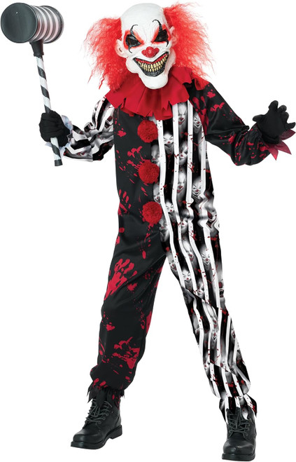Maniac Clown Circus Carnival Killer Scary Fancy Dress Up Halloween Child Costume Maniac Clown Circus Carnival Killer Scary Fancy Dress Up Halloween Child Costume