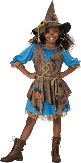 Little Miss Scarecrow Girl Classic Cute Fancy Dress Up Halloween Child Costume Little Miss Scarecrow Girl Classic Cute Fancy Dress Up Halloween Child Costume