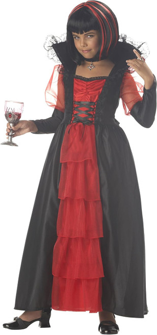 Regal Vampira Vampire Countess Girl Gothic Fancy Dress Halloween Child Costume Regal Vampira Vampire Countess Girl Gothic Fancy Dress Halloween Child Costume