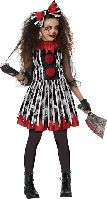Deranged Clown Circus Carnival Killer Scary Fancy Dress Halloween Child Costume Deranged Clown Circus Carnival Killer Scary Fancy Dress Halloween Child Costume