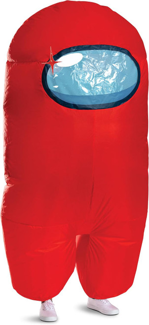 Red Impostor Inflatable Among Us Video Game Fancy Dress Halloween Adult Costume Red Impostor Inflatable Among Us Video Game Fancy Dress Halloween Adult Costume
