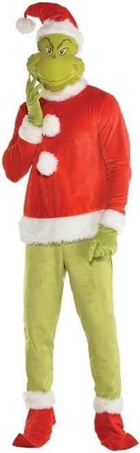 The Grinch Santa Dr. Seuss Christmas Fancy Dress Up Halloween Adult Costume The Grinch Santa Dr. Seuss Christmas Fancy Dress Up Halloween Adult Costume
