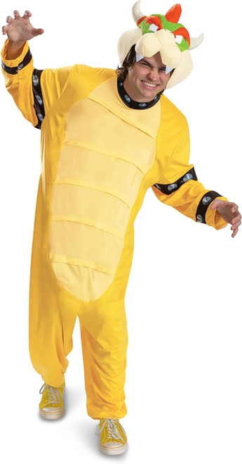 Bowser Hooded Jumpsuit Super Mario Nintendo Fancy Dress Halloween Adult Costume