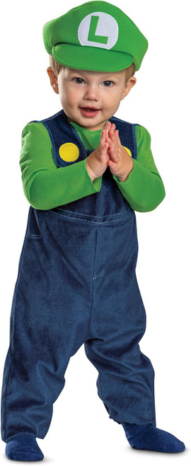 Luigi Posh Infant Super Mario Nintendo Fancy Dress Halloween Baby Child Costume
