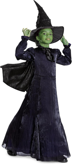 Elphaba Prestige Wicked Movie Witch Black Fancy Dress Up Halloween Child Costume Elphaba Prestige Wicked Movie Witch Black Fancy Dress Up Halloween Child Costume